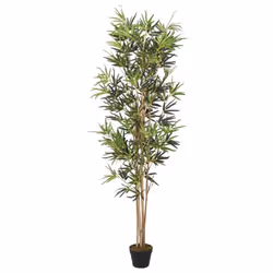 vidaXL Artificial Bamboo Tree Fake Plant Artificial Plant 828 Leaves Green - round, 80 cm