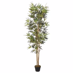 vidaXL Artificial Bamboo Tree Fake Plant Artificial Plant 828 Leaves Green - round, 120 cm