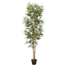 vidaXL Artificial Bamboo Tree Fake Plant Artificial Plant 828 Leaves Green - round, 120 cm