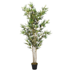 vidaXL Artificial Bamboo Tree Fake Plant Artificial Plant 828 Leaves Green - round, 200 cm
