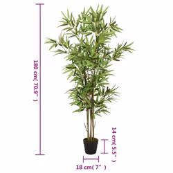vidaXL Artificial Bamboo Tree Decorative Fake Plant Artificial Plant Green - 180 cm