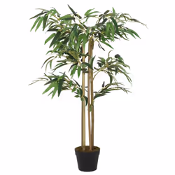 vidaXL Artificial Bamboo Tree Fake Plant Artificial Plant 988 Leaves Green - round, 80 cm
