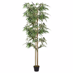 vidaXL Artificial Bamboo Tree Fake Plant Artificial Plant 988 Leaves Green - round, 180 cm