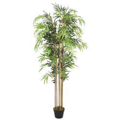 vidaXL Artificial Bamboo Tree Fake Plant Artificial Plant 730 Leaves Green - round, 80 cm