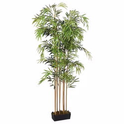vidaXL Artificial Bamboo Tree Fake Plant Artificial Plant 730 Leaves Green - rectangular, 150 cm