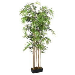 vidaXL Artificial Bamboo Tree Fake Plant Artificial Plant 730 Leaves Green - rectangular, 150 cm