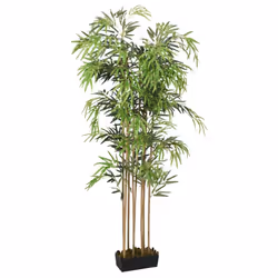 vidaXL Artificial Bamboo Tree Fake Plant Artificial Plant 730 Leaves Green - rectangular, 180 cm