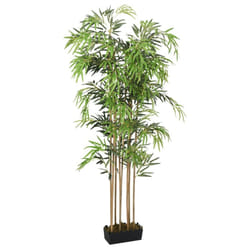 vidaXL Artificial Bamboo Tree Fake Plant Artificial Plant 730 Leaves Green - rectangular, 180 cm