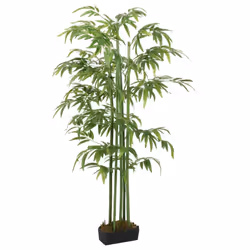 vidaXL Artificial Bamboo Tree Fake Plant Artificial Plant 864 Leaves Green - rectangular, 80 cm