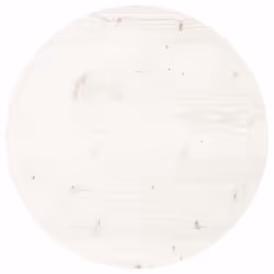 vidaXL Table Top Wooden Desk Top Dining Table Top Round White Solid Wood Pine
