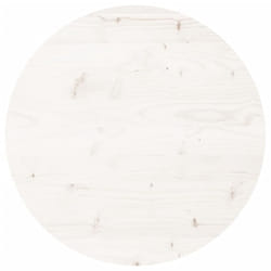 vidaXL Table Top Wooden Desk Top Dining Table Top Round White Solid Wood Pine