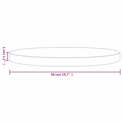 vidaXL Table Top Wooden Desk Top Dining Table Top Round White Solid Wood Pine