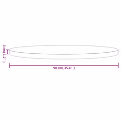 vidaXL Table Top Wooden Desk Top Dining Table Top Round White Solid Wood Pine - Additional view 3
