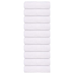 vidaXL Washcloths 10 pcs White 15x21 cm 360 gsm 100% Cotton towel tea towel