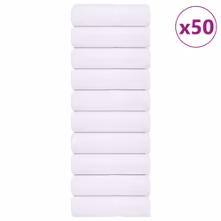 vidaXL Washcloths 50 pcs White 15x21 cm 360 gsm 100% Cotton towel tea towel