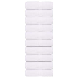 vidaXL Guest Towels 10 pcs White 30x50 cm 360 gsm 100% Cotton towel face towel