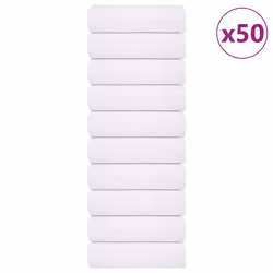 vidaXL Guest Towels 50 pcs White 30x50 cm 360 gsm 100% Cotton towel face towel