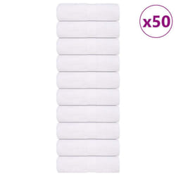 vidaXL Guest Towels 50 pcs White 30x50 cm 360 gsm 100% Cotton towel face towel