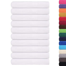 vidaXL Sauna Towels Pack of 10 White 80 x 200 cm 360 g/m 100% Cotton