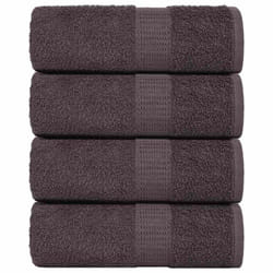 vidaXL Washcloths 4 pcs Anthracite 15x21 cm 360 gsm 100% Cotton towel