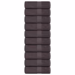 vidaXL Washcloths 10 pcs Anthracite 15x21 cm 360 gsm 100% Cotton towel