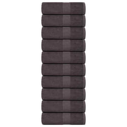 vidaXL Washcloths 10 pcs Anthracite 15x21 cm 360 gsm 100% Cotton towel