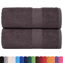 vidaXL Guest Towels 2 pcs Anthracite 30 x 50 cm 360 g/m 100% Cotton