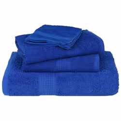 vidaXL Guest Towels 2 pcs Blue 30x50cm 360g/m 100% Cotton - Additional view 3