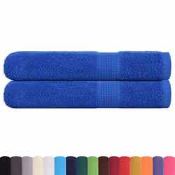 vidaXL Sauna Towels 2 pcs Blue 80 x 200 cm 360 g/m 100% Cotton