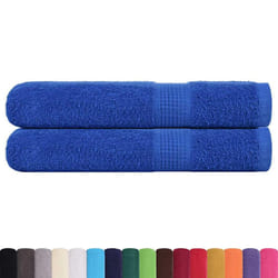 vidaXL Sauna Towels 2 pcs Blue 80 x 200 cm 360 g/m 100% Cotton
