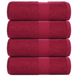 vidaXL Guest Towels 4 pcs Bordeaux 30x50 cm 360 gsm 100% Cotton towel