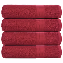 vidaXL Bath Towels 4 pcs Bordeaux 100x150 cm 360 gsm 100% Cotton towel