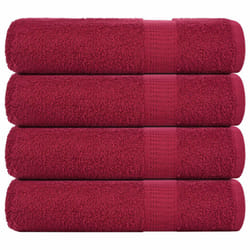 vidaXL Bath Towels 4 pcs Bordeaux 100x150 cm 360 gsm 100% Cotton towel