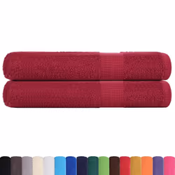 vidaXL Sauna Towels Set of 2 Bordeaux 80 x 200 cm 100% Cotton