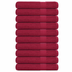 vidaXL Towels 10 pcs Bordeaux 100x200 cm 360 gsm 100% Cotton towel on beach
