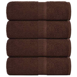vidaXL Soap Towels 4 pcs Brown 30x30 cm 360 gsm 100% Cotton towel bath towel