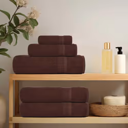 vidaXL 2 x Brown Shower Towels 70 x 140 cm 360 g/m 100% Cotton