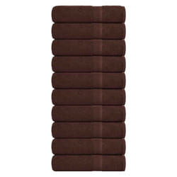 vidaXL Bath Towels 10 pcs Brown 100x150 cm 360 gsm 100% Cotton towel