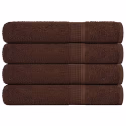 vidaXL Sauna Towels 4 pcs Brown 80x200 cm 360 gsm 100% Cotton towel bath towel