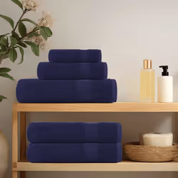 vidaXL Towels Kitchen Tea Towel Dish Towel Wash Towel 360 gsm 100% Cotton - navy blue, 30 x 30 cm - Additional view 2