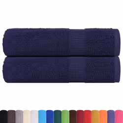 vidaXL 2 Piece Towels Navy Blue 50 x 100 cm 360 g/m 100% Cotton
