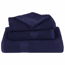 vidaXL 2 Piece Towels Navy Blue 50 x 100 cm 360 g/m 100% Cotton
