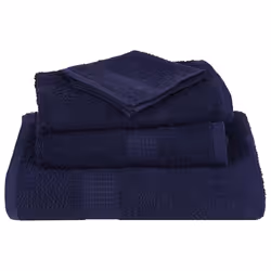 vidaXL 2-Piece Navy Blue Shower Towels 70 x 140 cm 360 g/m 100% Cotton