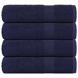 vidaXL Bath Towels 4 pcs Navy Blue 100x150 cm 360 gsm 100% Cotton towel