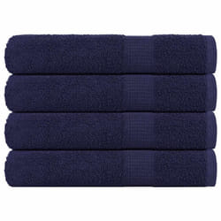 vidaXL Towels 4 pcs Navy Blue 100x200 cm 360 gsm 100% Cotton towel on beach
