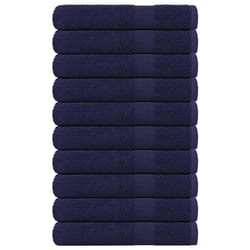 vidaXL Towels 10 pcs Navy Blue 100x200 cm 360 gsm 100% Cotton towel on beach