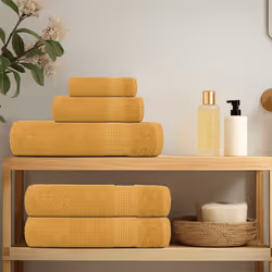 vidaXL Towels Kitchen Tea Towel Dish Towel Wash Towel 360 gsm 100% Cotton - gold, 30 x 30 cm - Additional view 2