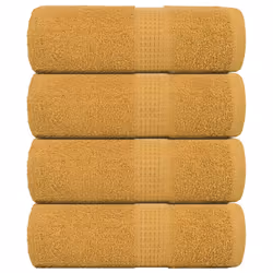 vidaXL Soap Towels 4 pcs Gold 30x30 cm 360 gsm 100% Cotton towel bath towel