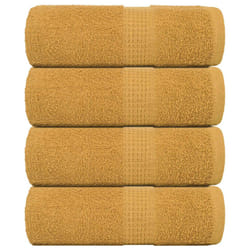 vidaXL Soap Towels 4 pcs Gold 30x30 cm 360 gsm 100% Cotton towel bath towel