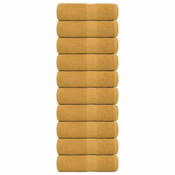 vidaXL Soap Towels 10 pcs Gold 30x30 cm 360 gsm 100% Cotton towel bath towel